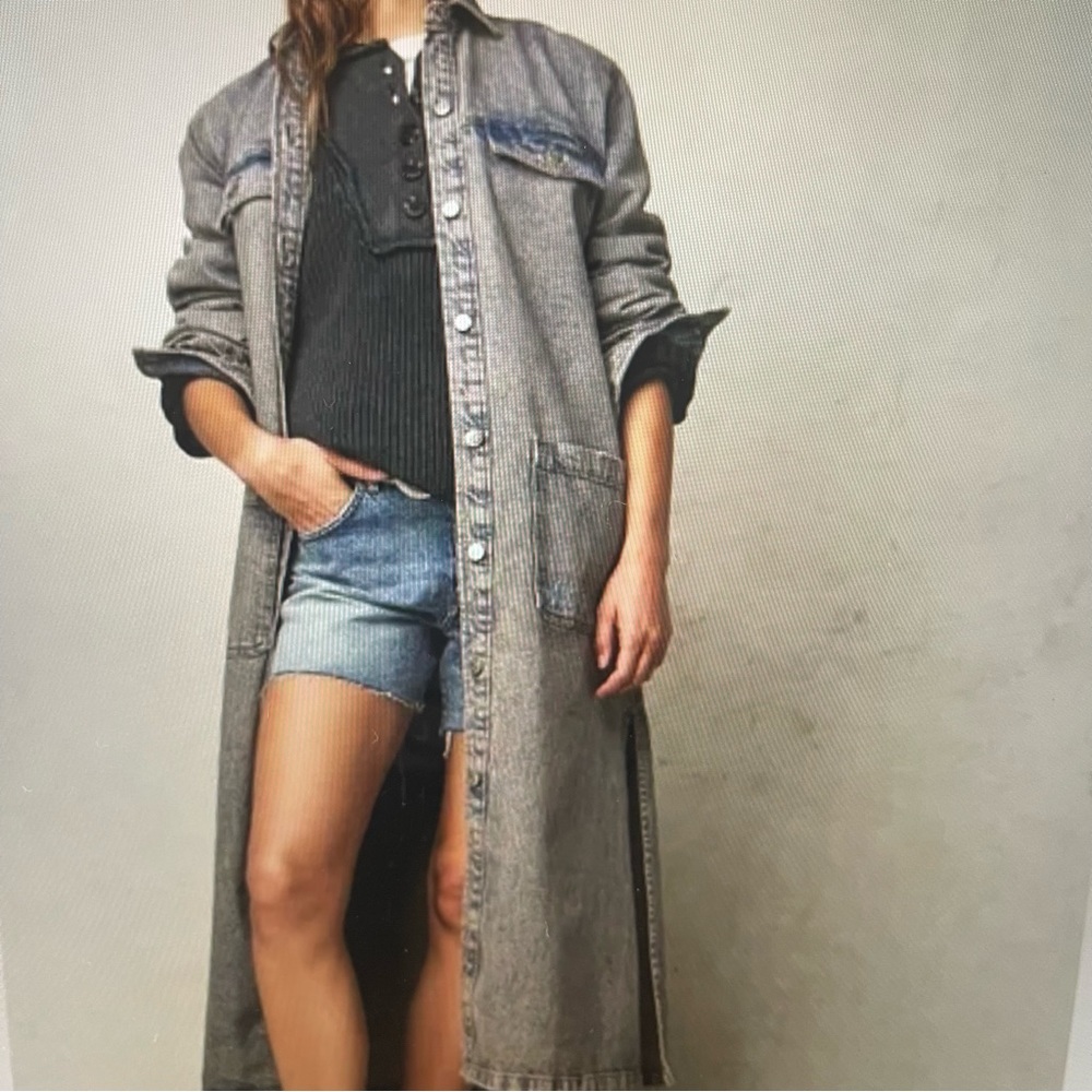 Free People Denim Duster